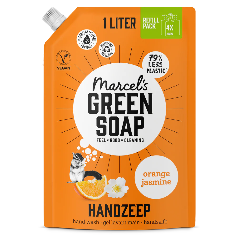 Handzeep Navulling Sinaasappel & Jasmijn 1L